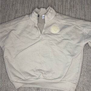 Gymshark Cream Quarter-Zip Sweatshirt